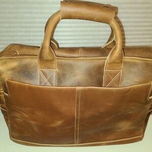 Leather briefcase/messenger bag